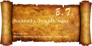 Buchholz Trajánusz névjegykártya